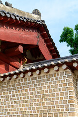 韓国ソウルにある宗廟のとても美しい風景A very beautiful view of the gate in Seoul, Korea