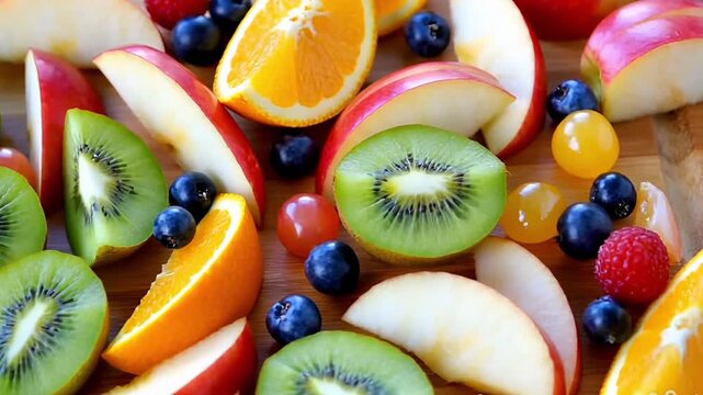 Obstplatte mit frischen Fr&uuml;chten