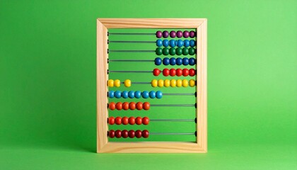 old abacus with colorful beads