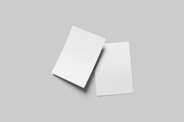 Blank Flyer Mockup - 3D Illustration	
