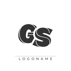Fototapeta premium A sophisticated and professional logo design featuring the initials GS in a bold sans serif typeface suitable for various business branding purposes