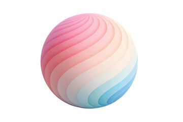 Obraz premium A mesmerizing abstract sphere with a soft pastel spiral pattern on a dark background isolated on transparent background