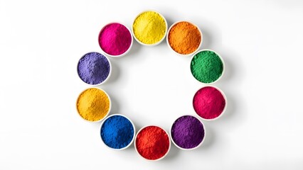 Colorful easter eggs arranged in a circle