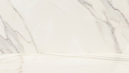 A white marble countertop with a smooth, polished surface.