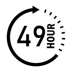 Forty nine hour countdown timer icon