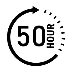 50 hour countdown timer icon