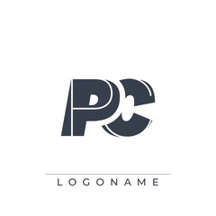 A sophisticated and professional logo design featuring the initials PC in a bold sans serif typeface suitable for various business branding purposes
