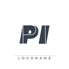 Obraz premium A sophisticated and professional logo design featuring the initials PI in a bold sans serif typeface suitable for various business branding purposes