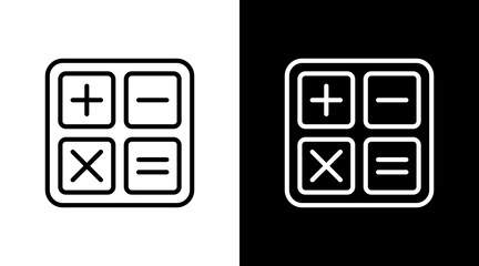 Calculator  White Icon Set Design