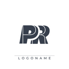 A sophisticated and professional logo design featuring the initials PR in a bold sans serif typeface suitable for various business branding purposes