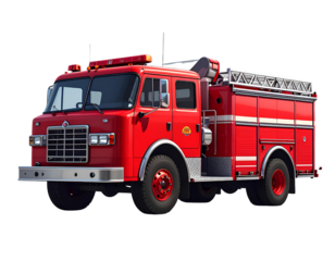 Fire truck isolated with solid background or no background imagejpg