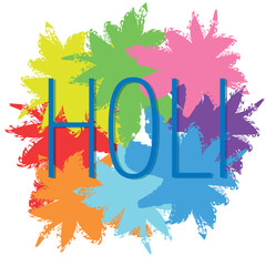Happy Holi holiday. Vector banner, background with a colored pattern for the Indian holiday of colors.