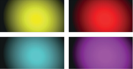 Fototapeta premium Abstract Rectangle Holographic Gradient Set with Glossy Spherical Buttons Designed for Tech, App, and Web Interface Projects