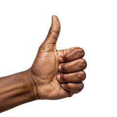 Positive Thumbs Up Hand Gesture with Transparent Background