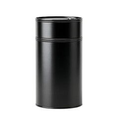 Black Cylindrical Container Mockup with Glossy Finish