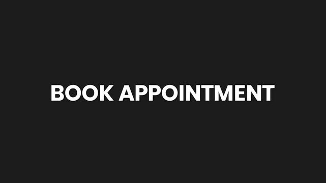 Book Appointment Minimal Particle Text Animation 4K Professional Scheduling Call to Action