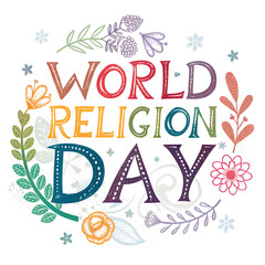 World Religion Day Global Faith Unity Concept, World Religion Day Interfaith Peace Background, World Religion Day Spiritual Diversity Illustration, World Religion Day Harmony of Faiths Design, World R