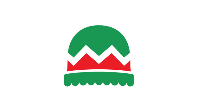 Christmas Hat Icon Vector Graphic - Festive Winter Headwear Symbol