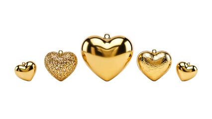 Collection of Golden Hearts for Love and Romance