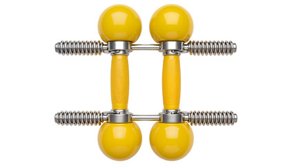 Vibrant Yellow Dumbbells for Strength Training and Home Workouts