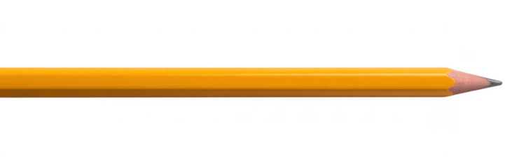 Yellow pencil isolated stationery isolated on a transparent background