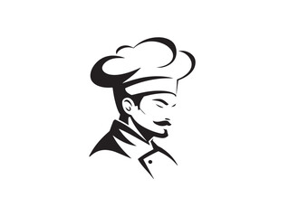 Obraz premium Elegant chef emblem symbol with refined restaurant branding