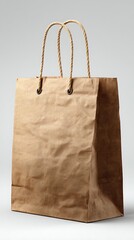 shopping bag packaging mockup on white seamless background crisp focus professional catalog style, Realistic Photo