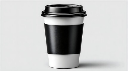 cup mockup isolated on white seamless background branding ready product photography, Realistic Photo