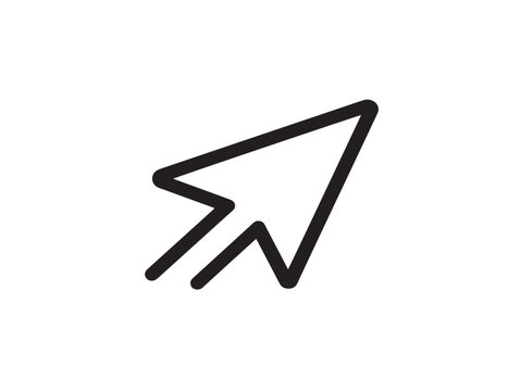 Elegant mouse pointer symbol with simple user interface design