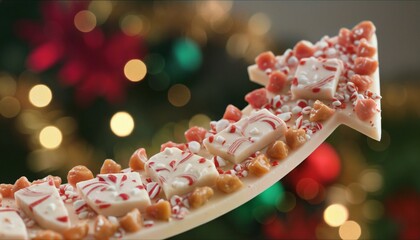 Winter Snacks Arranged as Rising Arrow for Commercial Growth Trajectories