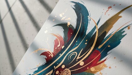 Korean Heritage Colors and Upward Dynamics for Business Promotion Visuals