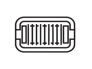 Stunning soccer pitch illustration with modern elegant lines © Mitu321