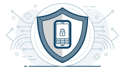 Mobile phone security shield with lock protection