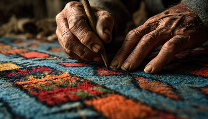 The art of Balochi carpet weaving
