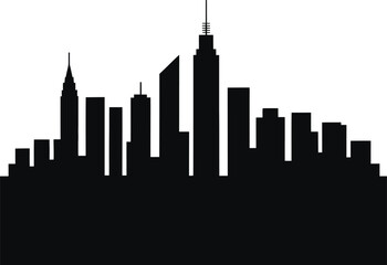 Obraz premium City Skyline With Various Skyscrapers