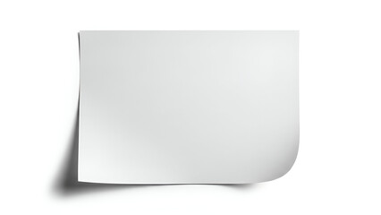 Blank white paper sheet isolated on white background