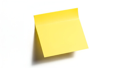 Yellow sticky notes paper isolated on white