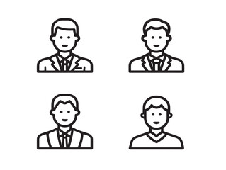 Fototapeta premium Gorgeous customer support vector icons with a simple minimalist design
