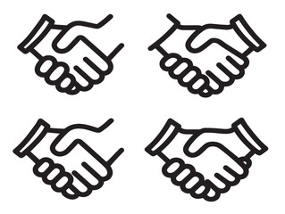 Obraz premium Lovely holding hands theme line art in a simple clean minimalist set