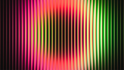 Futuristic vibrant circular gradient pattern with ribbed fractal glass texture blending soft pink and green shades. Bold dynamic abstract background for creative digital design. Vector illustration