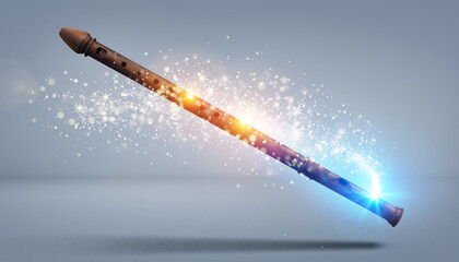 Abstract Light Trail Sparkler In Flight.