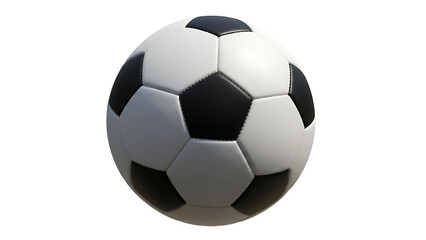 Naklejka premium A classic soccer ball isolated on a neutral background. The ball features a traditional black and white design