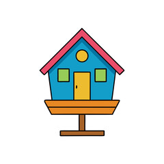 house on a white background