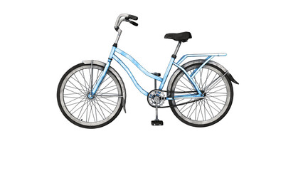 横から見た白い背景の自転車のイラスト