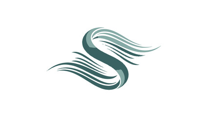 Fototapeta premium Elegant S letter logo design with flowing lines.