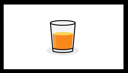 Glass of orange juice on white background.