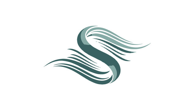 Elegant S letter logo design with flowing lines.