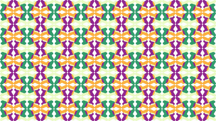 Abstract Colorful Geometric Symmetrical Seamless Pattern