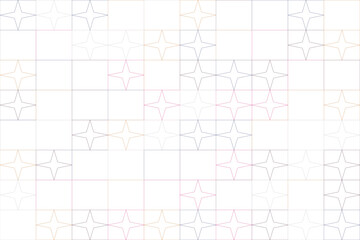 Geometric pattern with stars and grid lines