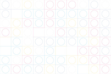 Colorful grid pattern with pastel circles